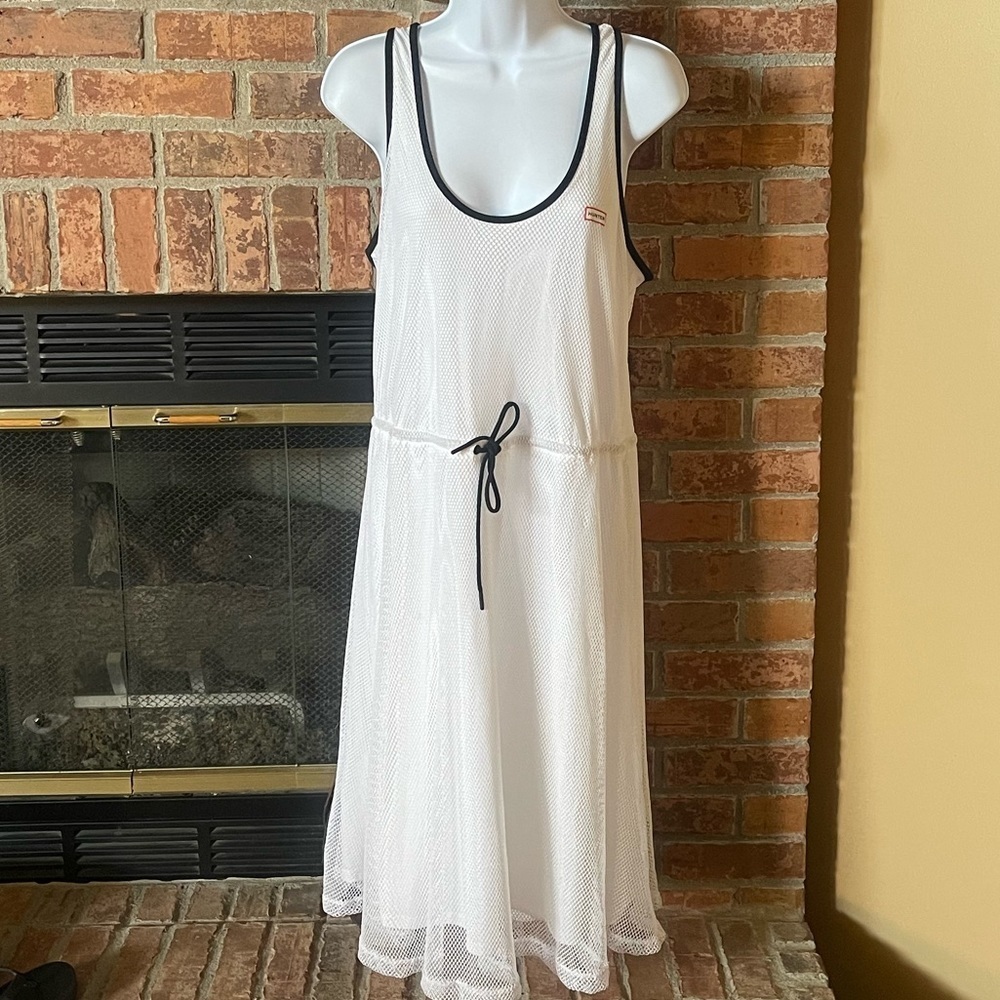 NWT Hunter For Target White Mesh Overlay Tank Dress